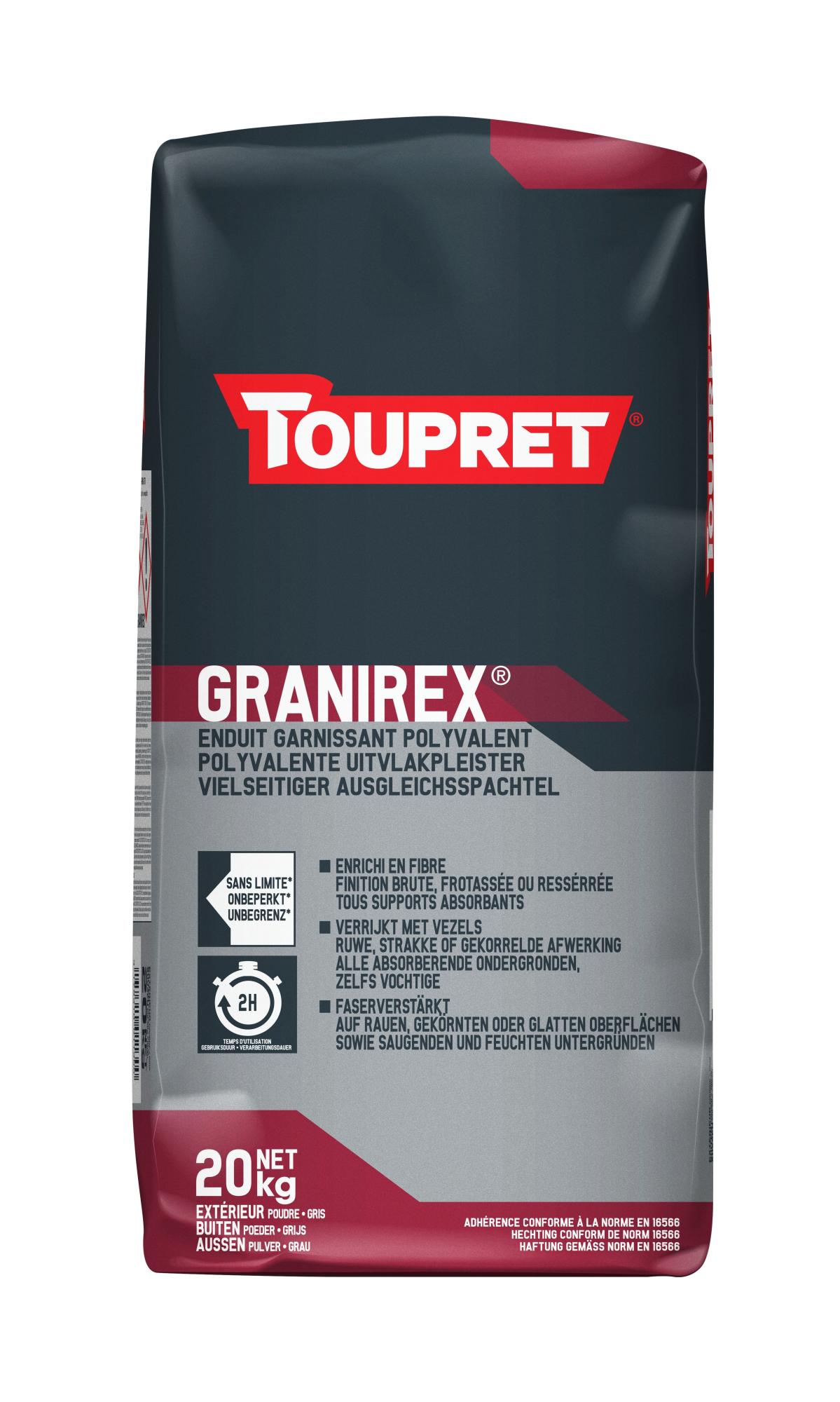 Enduit garnissant en poudre Granirex TOUPRET 20 kg | Leroy Merlin