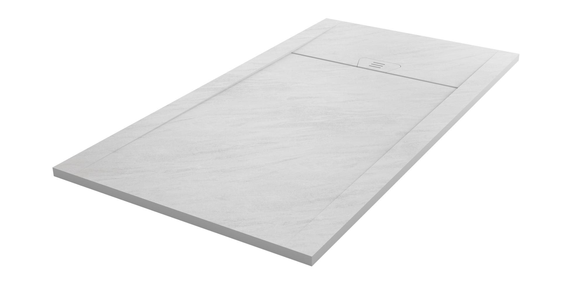 Receveur de douche extraplat, grès, artico L.180 x l.90 cm, Kai Leroy