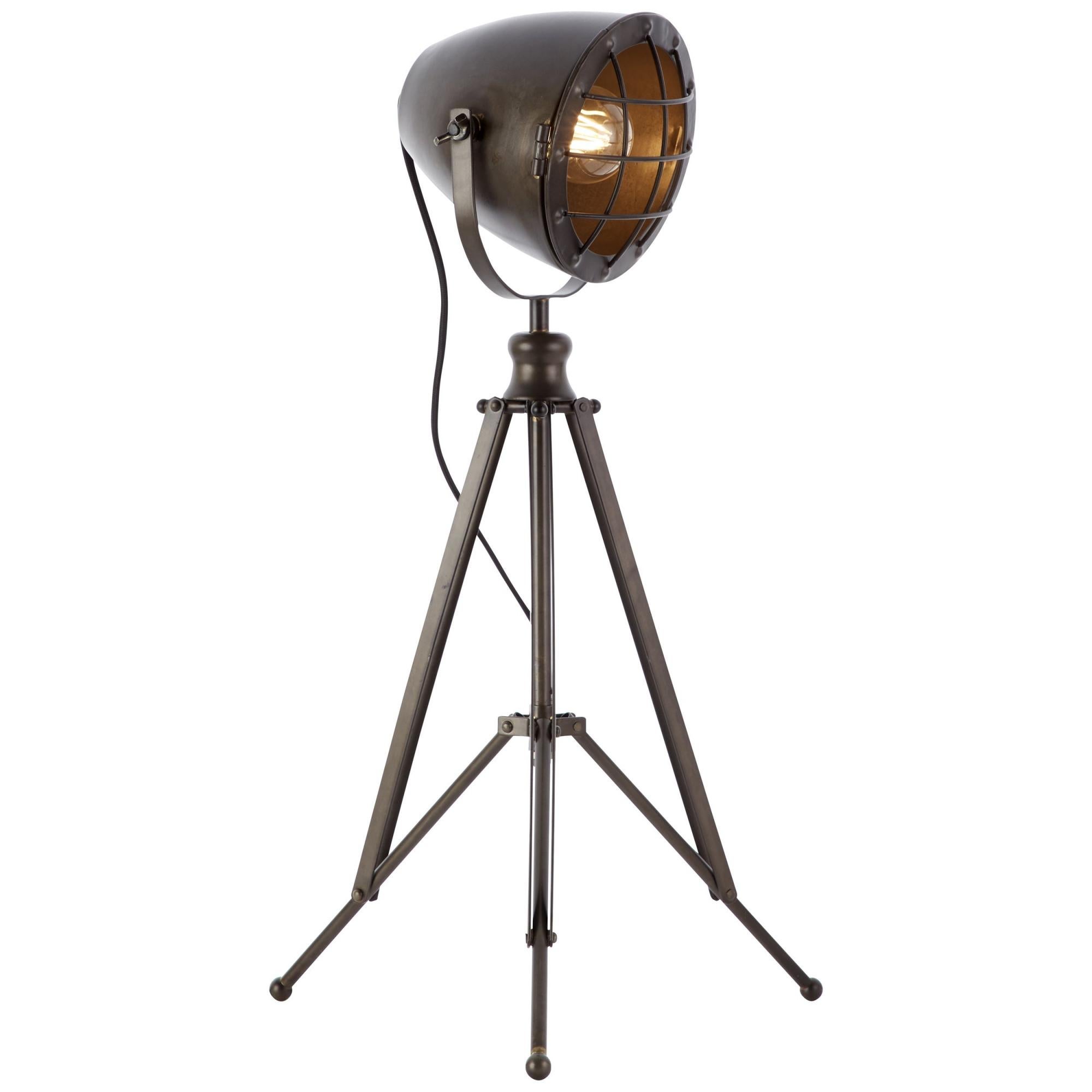 Lampe e27 acier noir, BRILLIANT Anit trepied H.66 cm | Leroy Merlin