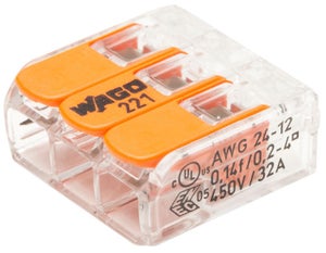 WAGO Assortiment de 50 mini bornes de connexion rapide à levier S222 pour  fils rigides et souples 20x 2 entrées + 20x 3 entrées + 10x 5 entrées :  : Bricolage