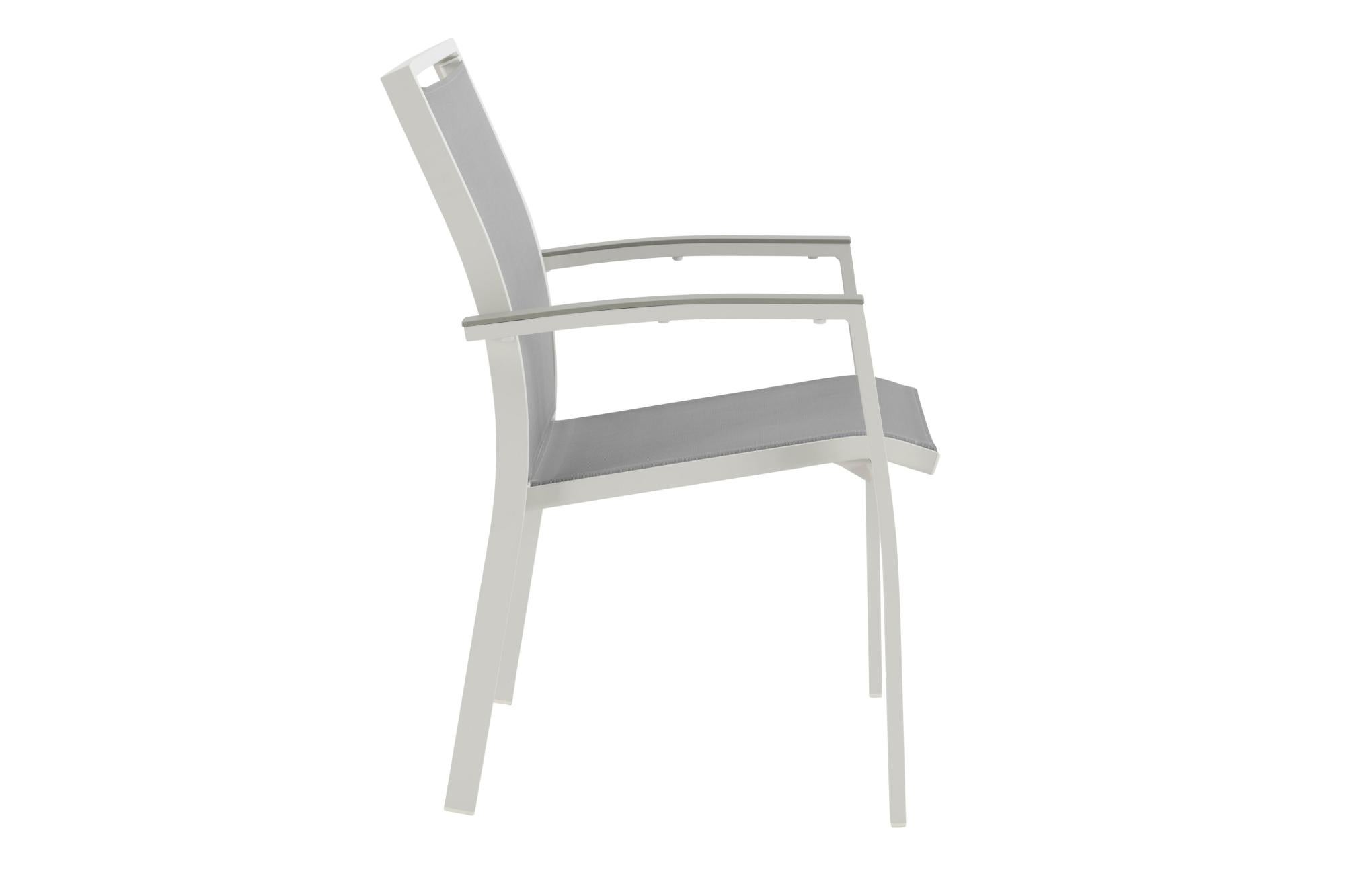 Chaise de jardin NATERIAL Las vegas en aluminium gris / argent | Leroy