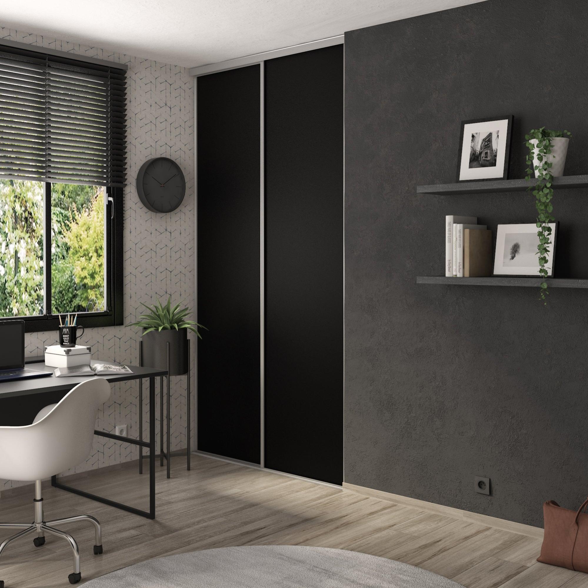 Portes de placard coulissantes Night, 2 portes, l130xH250cm Leroy Merlin