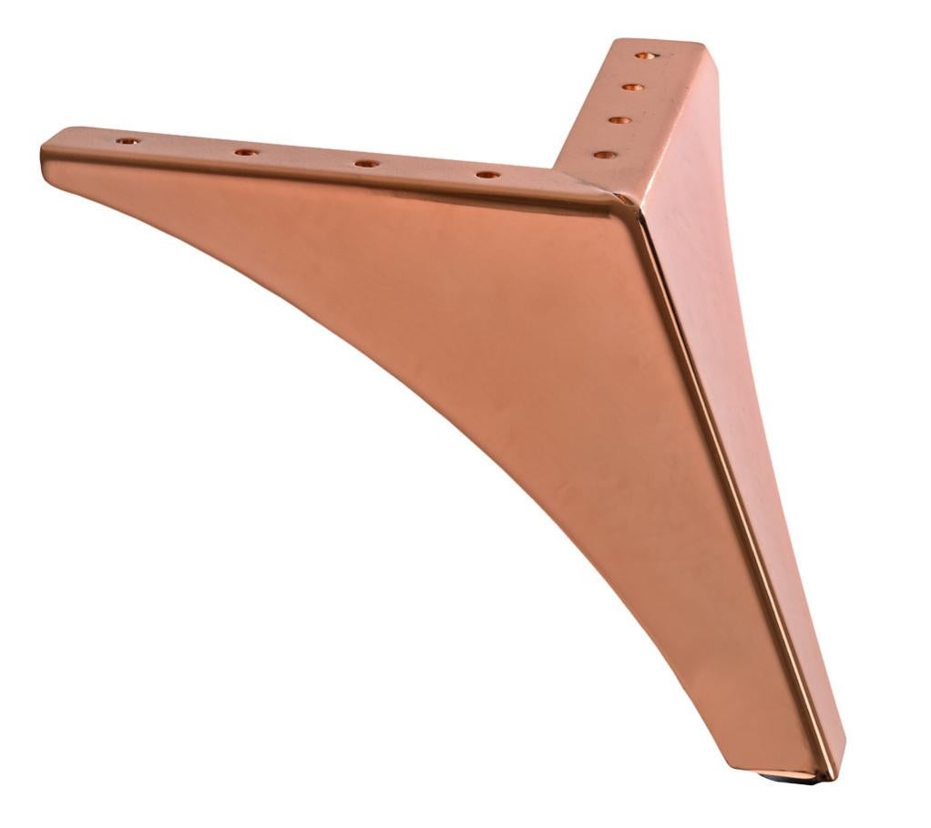 Pied pour meuble de table basse design fixe à visser acier cuivré 12cm Leroy Merlin