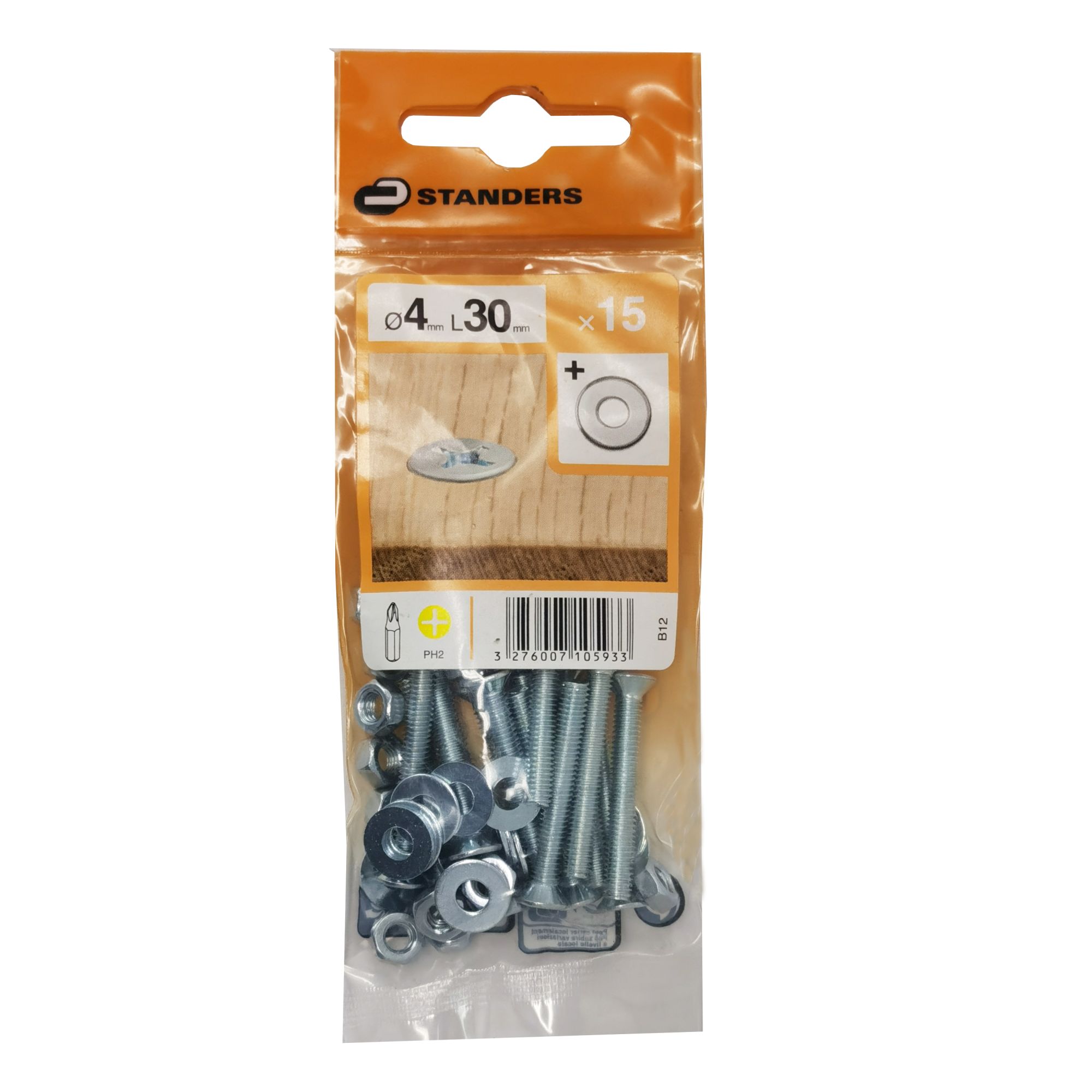 15 Boulons Acier T te Frais e T te Plate Phillips STANDERS 4 X L 30 15-boulons-acier-t-te-frais-e-t-te-plate-phillips-standers-4-x-l-30