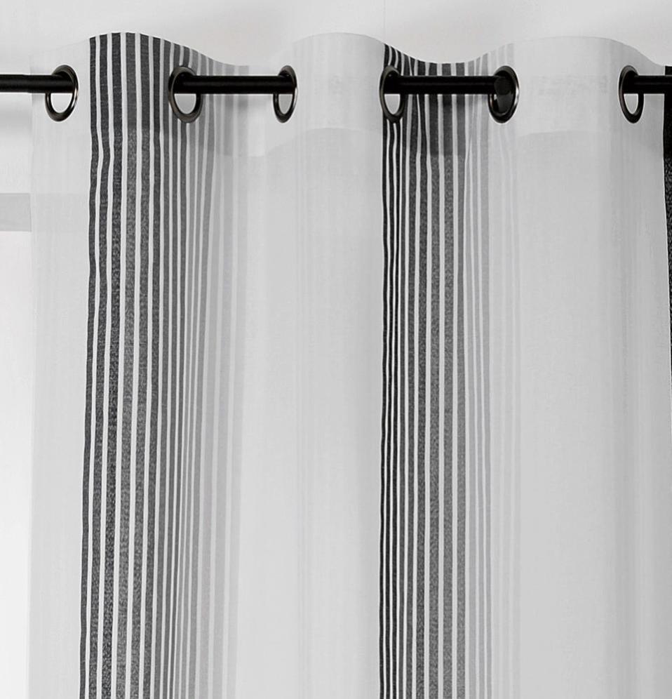 Voilage gris l.145 x H.280 cm Leroy Merlin