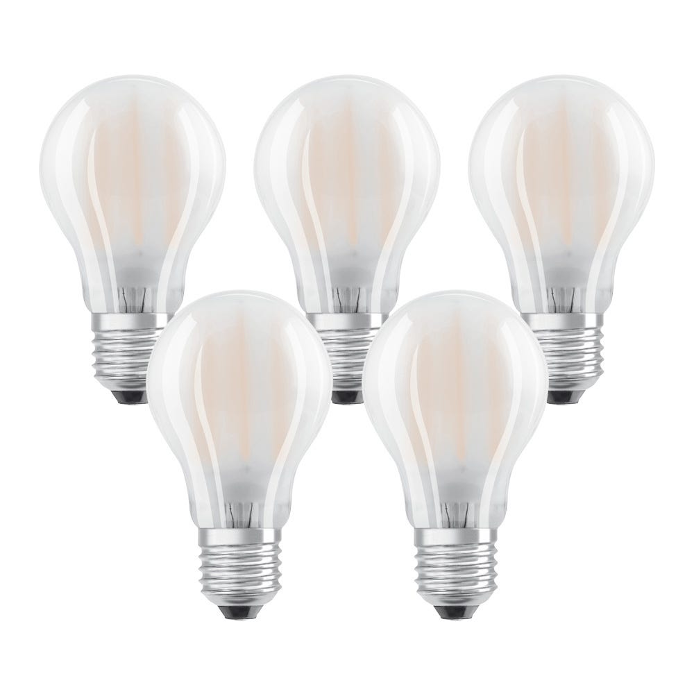 OSRAM Ampoule LED à économie d'énergie, globe dépoli, E27, blanc