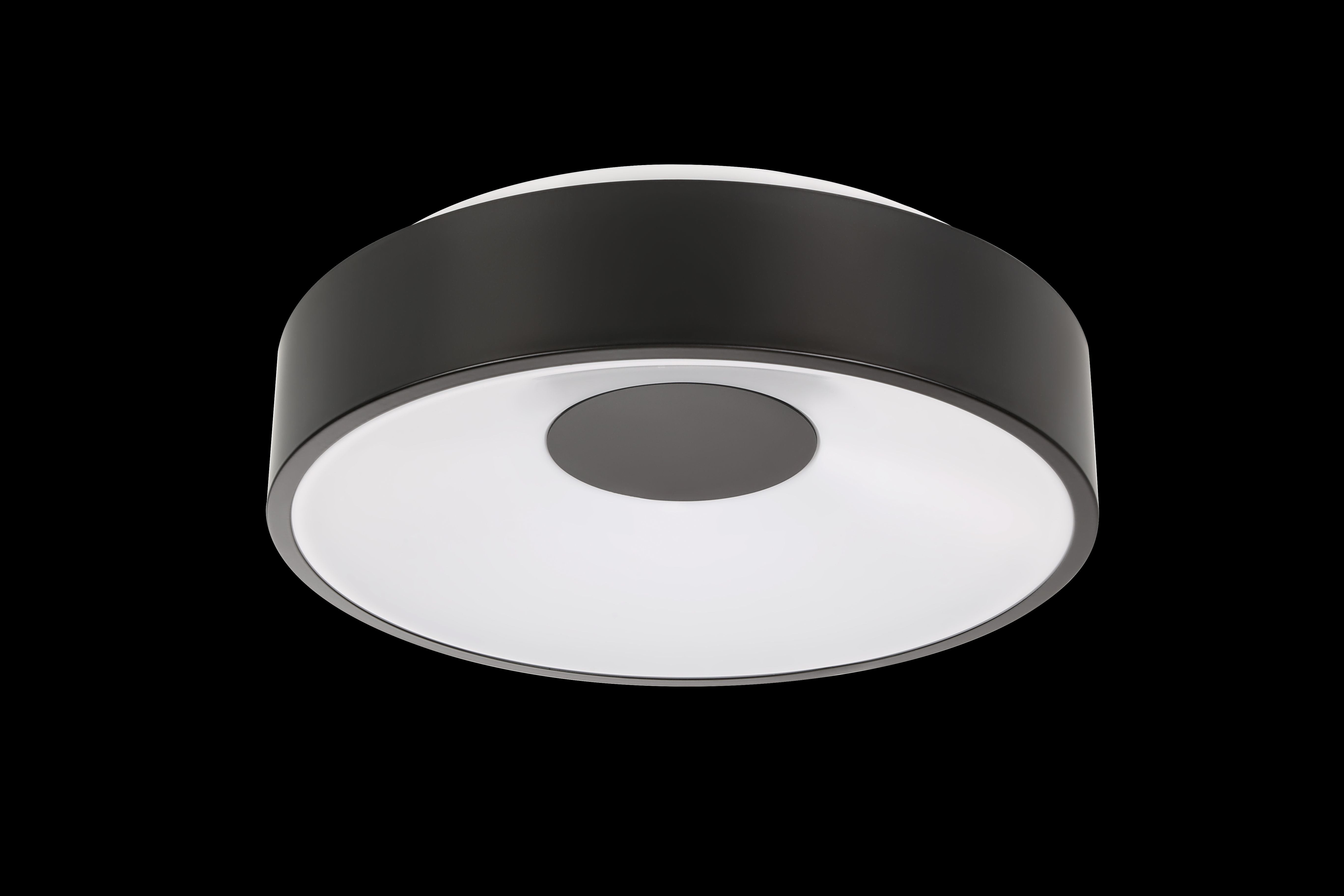 Plafonnier avec détecteur design métal noir module led EGLO Cortas D 30 cm Leroy Merlin