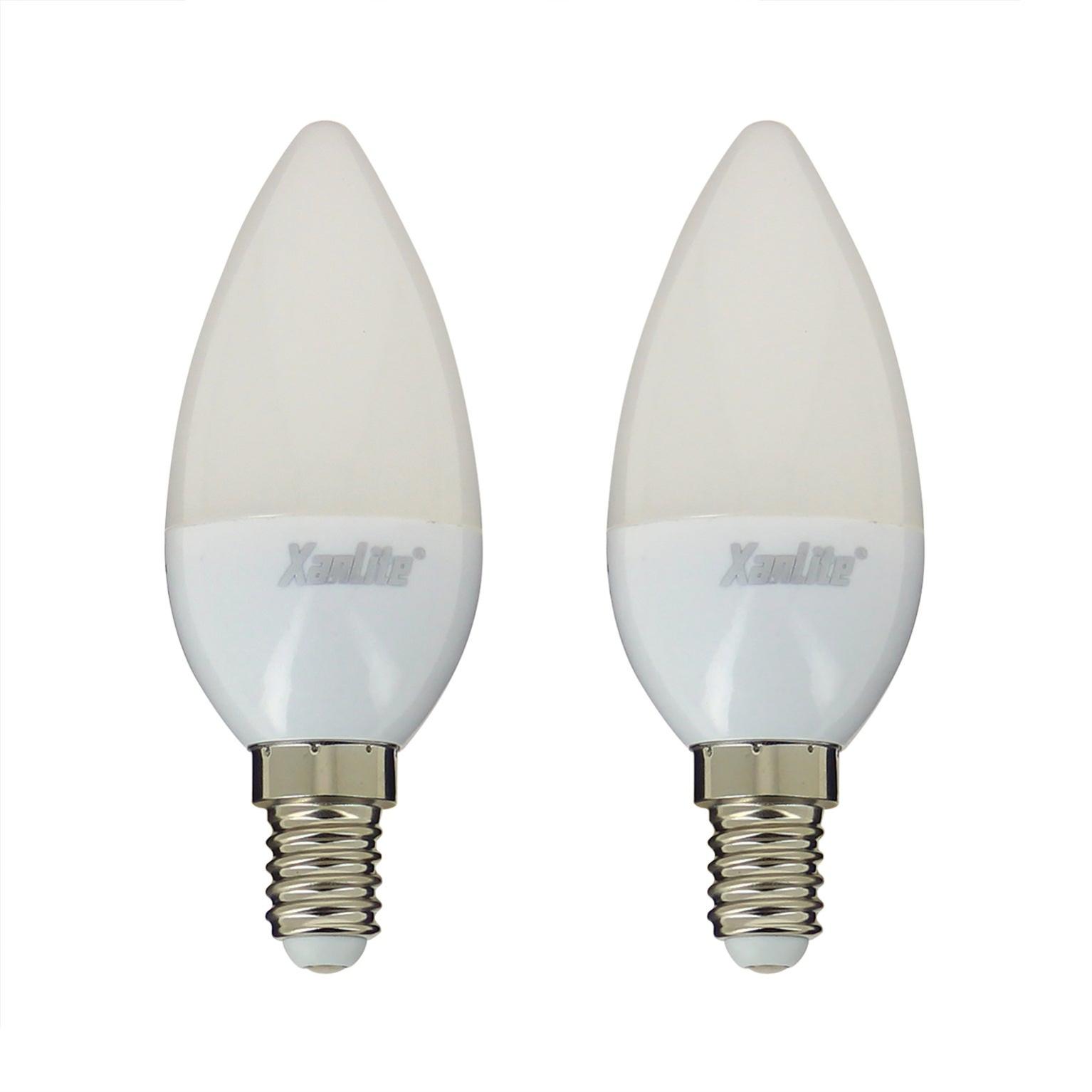 Lot de 2 ampoules led E14, 470Lm = 40W, blanc neutre, XANLITE Leroy
