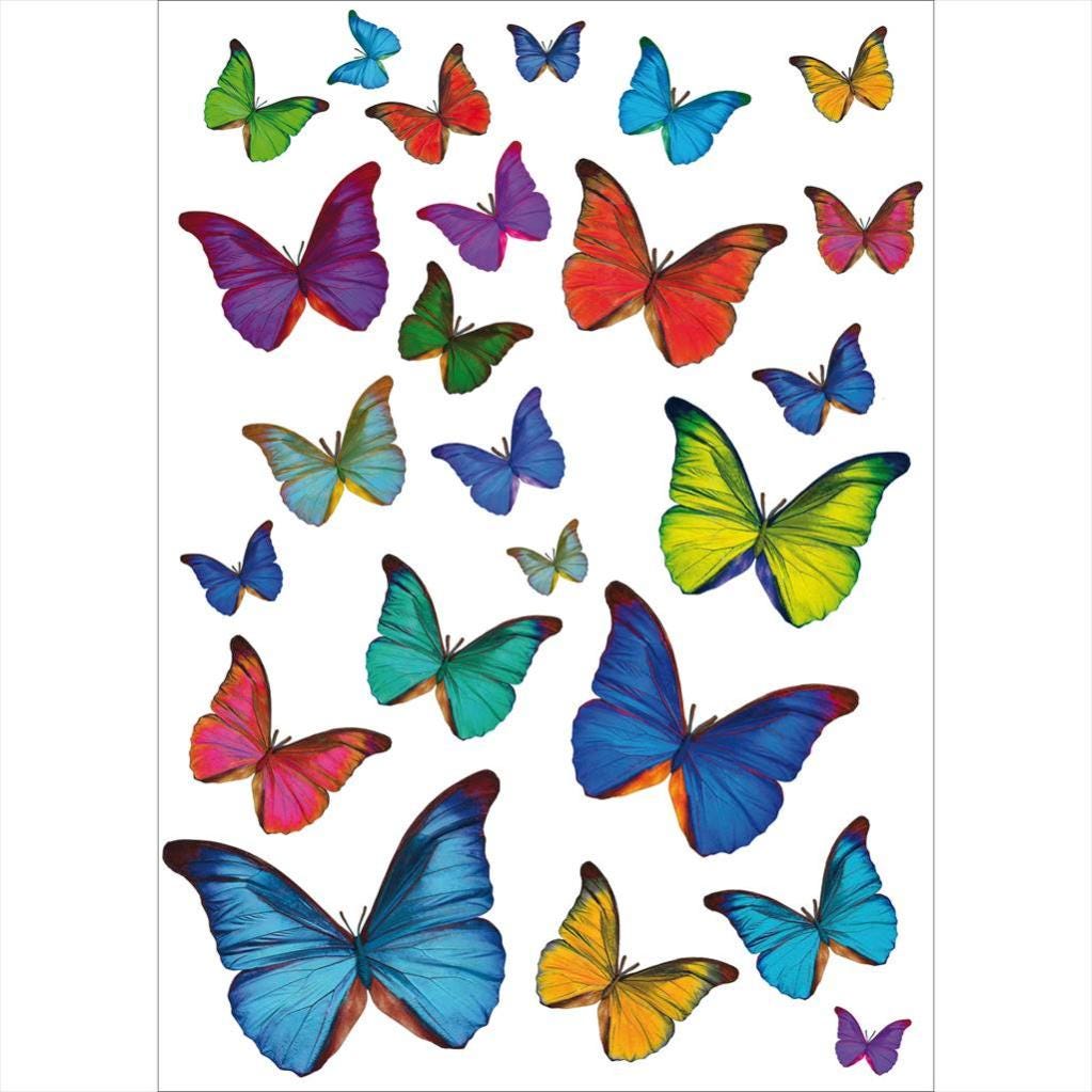 Autocollat Mural papillons multicolores - TenStickers