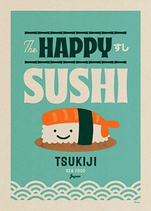 Poster Tsukiji market Japon 30x40cm - Affiches pop art Affiches et posters