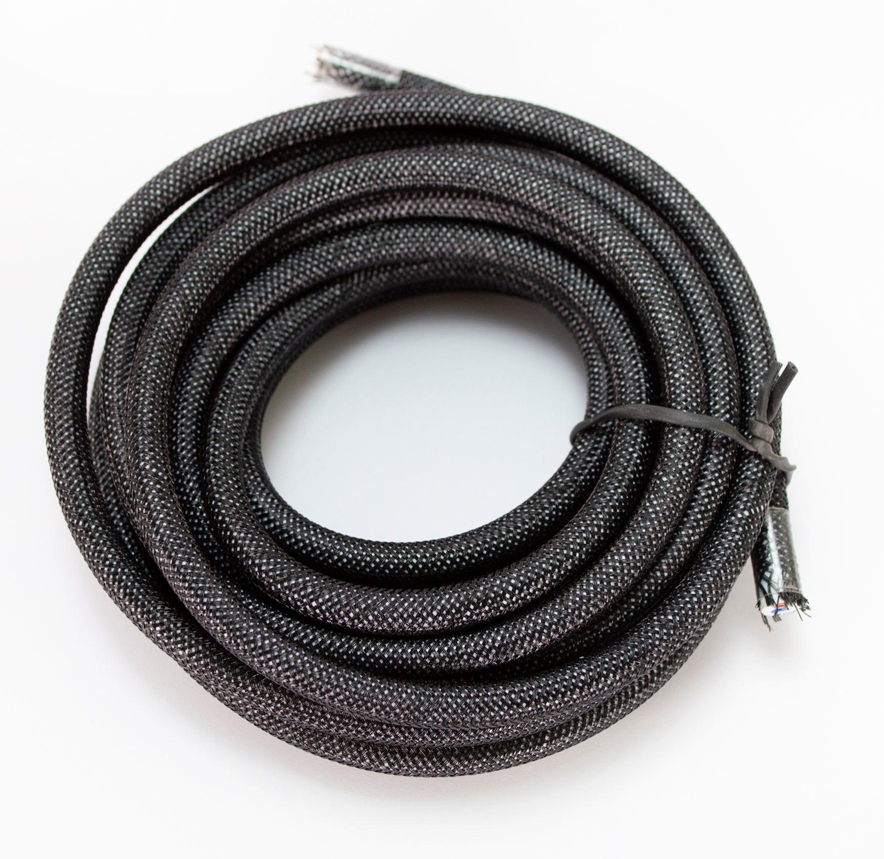 Câble tissu rond 2x0.75mm2 3m carbone, TIBELEC | Leroy Merlin