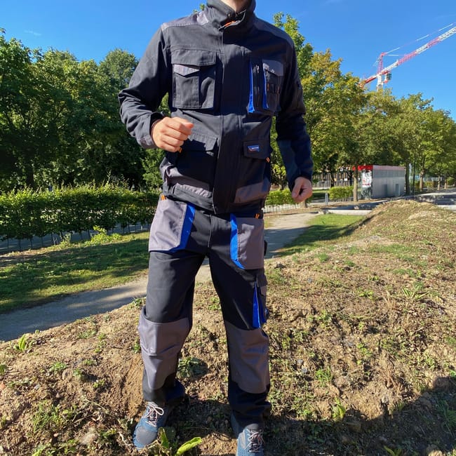 Veste de travail DEXTER noir gris taille L Leroy Merlin