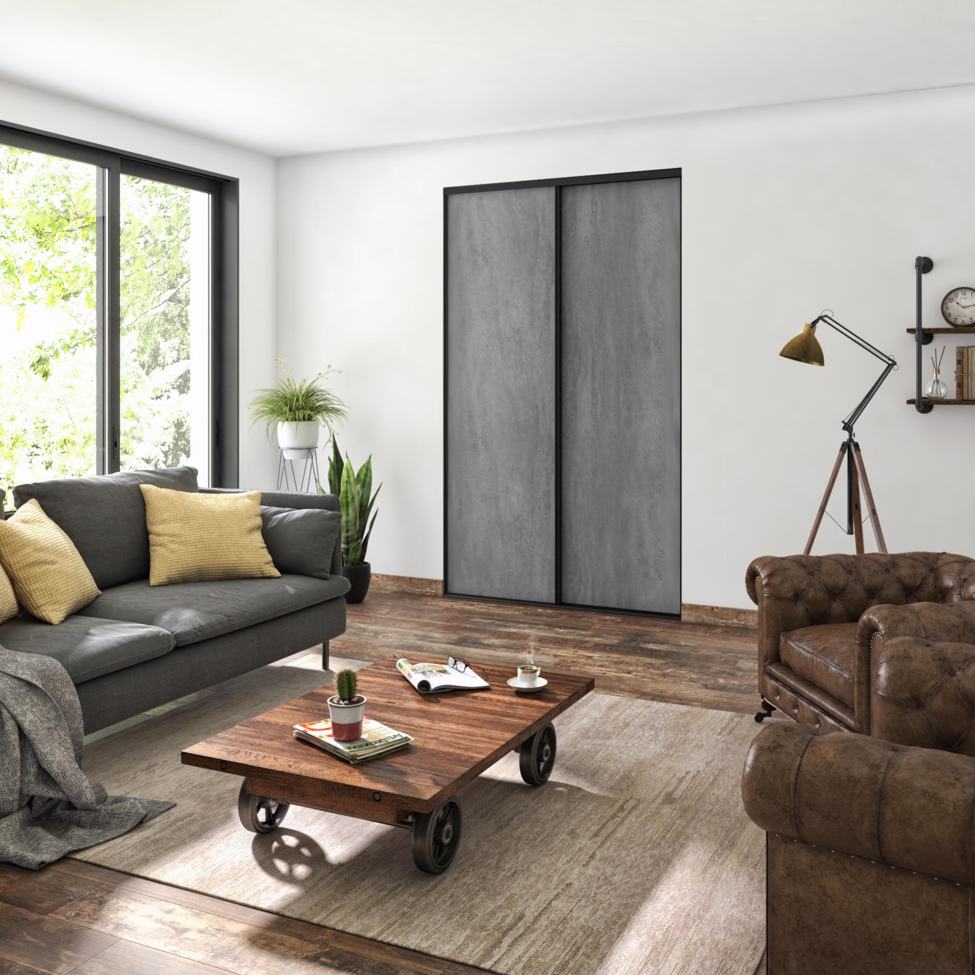 Portes de placard coulissantes Stone, 2 portes, l150xH250cm Leroy Merlin