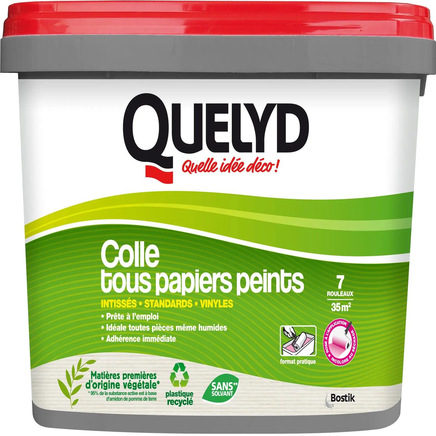 QUELYD - Colle tous papiers peints indicateur coloré en doses 150G - Colle  papiers peints Quelyd en 3 doses de 50g. Colle en poudre avec -  Livraison gratuite dès 120€