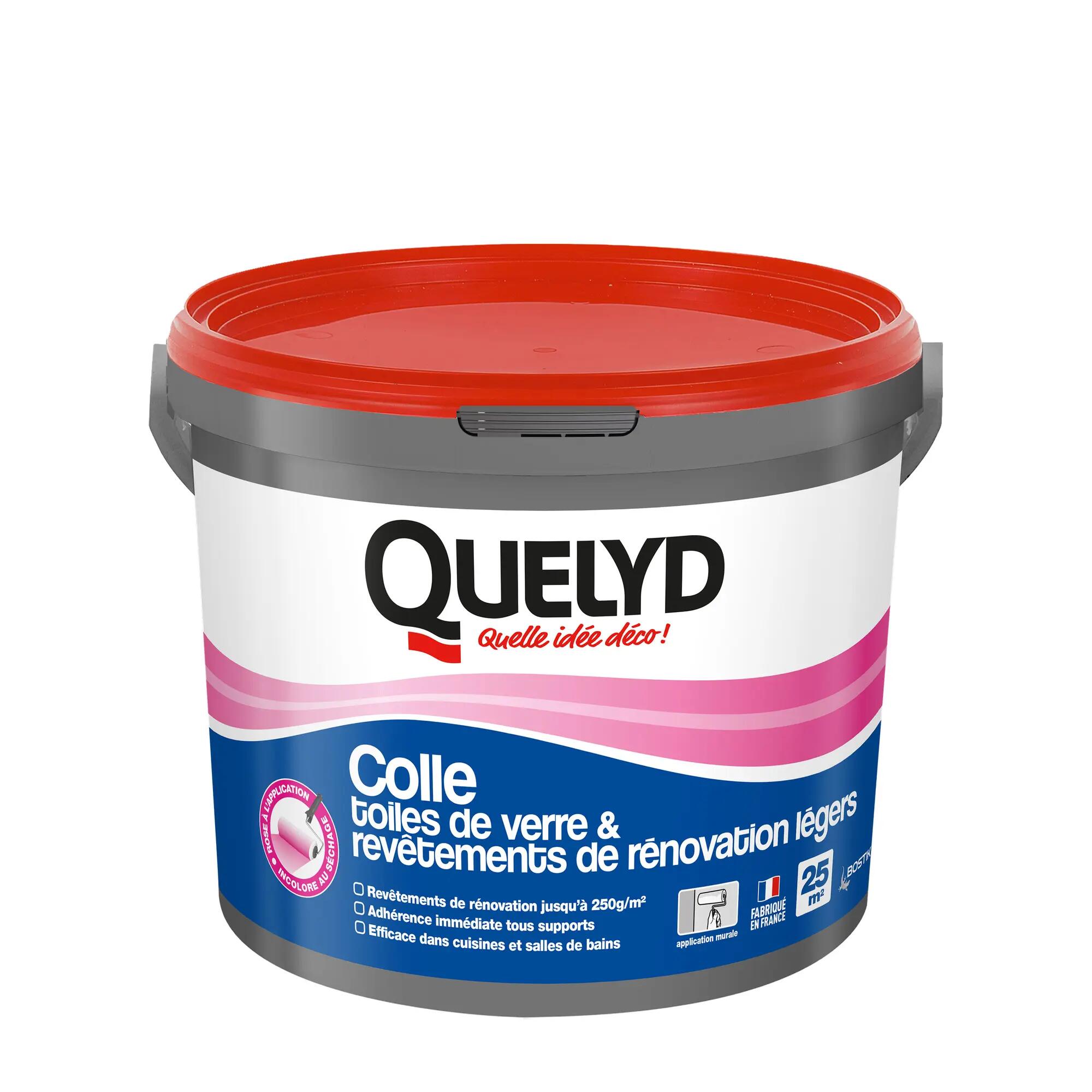 QUELYD - Colle Toile de verre TDV Fix 500g - Colle toile de verre Quelyd  TDV Fix renforcée spécialement pour la - Livraison gratuite dès 120€