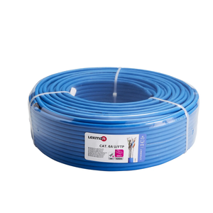 Câble multibrin Cat. 6 F/UTP 4 paires blindé bleu PVC - la couronne de 100  mètres