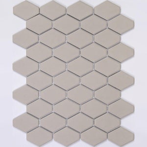 1 plaque de mosaïque sol Flake porcelaine gris 33.8 x 27.9 cm ARTENS