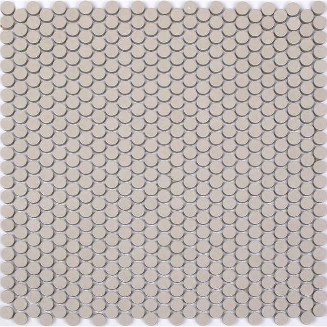 1 plaque de mosaïque gris Loon grey 32.5 x 31.4 cm ARTENS