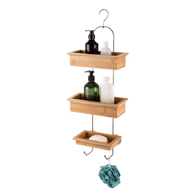 Hanging bath/shower shelf, bamboo, Wellness 3 levels - 1