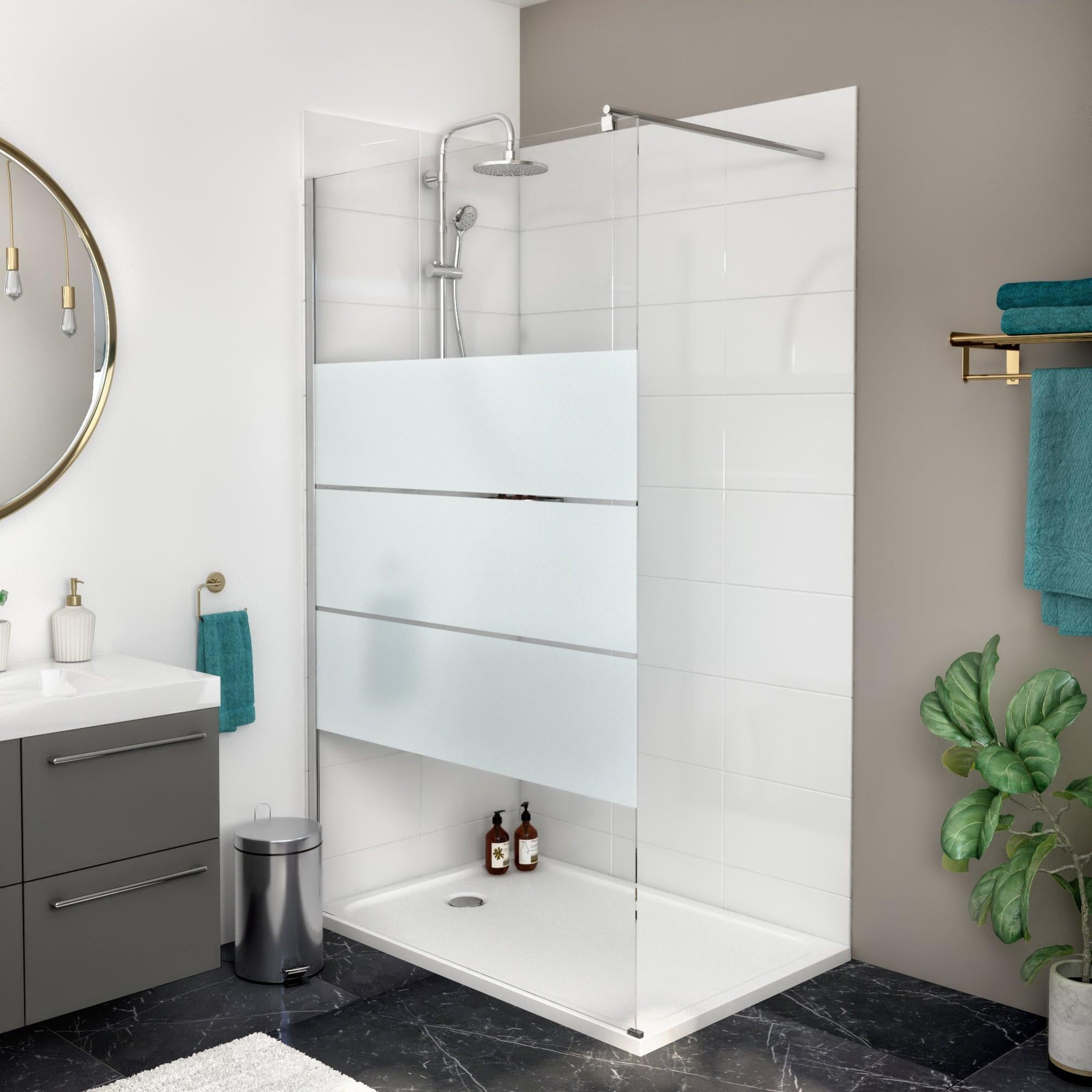 Douche italienne receveur easy 80x120 cm paroi Easy Leroy Merlin