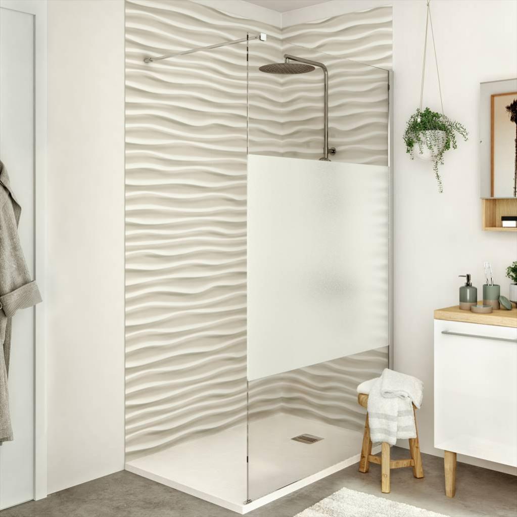 Douche italienne receveur remix 80x120 cm paroi Remix Leroy Merlin