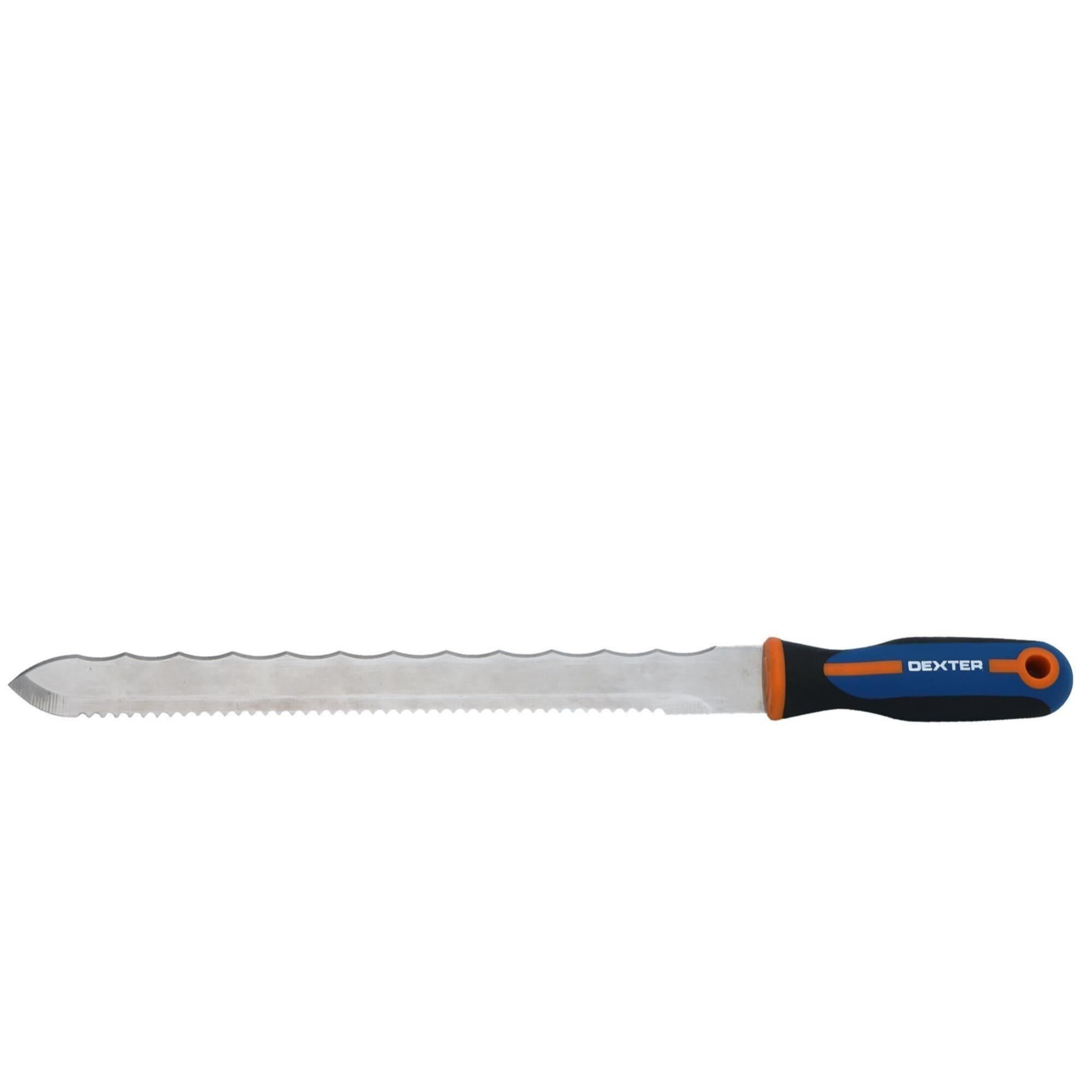 Scie couteau L. 280 mm découpe de laine de verre, denture fine et large