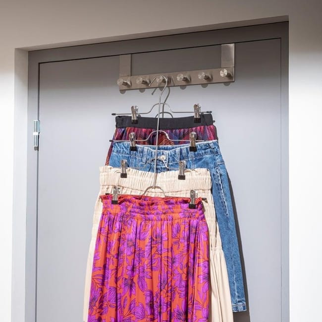 Cintre pantalon et jupe m tal noir H.38 x l.33 x P.0.38 cm