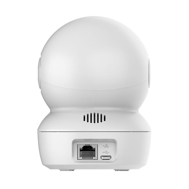 Caméra d'intérieur Wi-Fi connectée panoramique et inclinable ronde 1 080p  filaire ou sans fil blanc électrique C6N EZViz, 1 pièce, Communication,  sécurité et accès