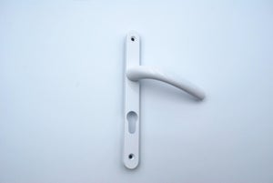 Porte de service PVC BIZERTE blanc vitrée sans croisillon droit poussant -  200x80cm dormant 60mm avec tapées