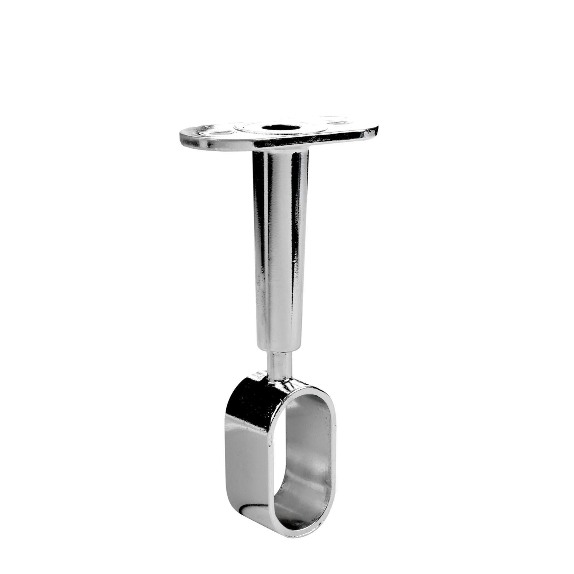 6 Supports De Tringle Pour Penderie En Alliage Zinc Nickelé - Pour Tringle Ovale Ou Ronde - Fixation Murale, Pour Dressing, Armoire