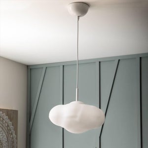 Suspension 1xe27 Plastique Blanc Inspire Kumo Nuage D 32 0 Cm Leroy Merlin