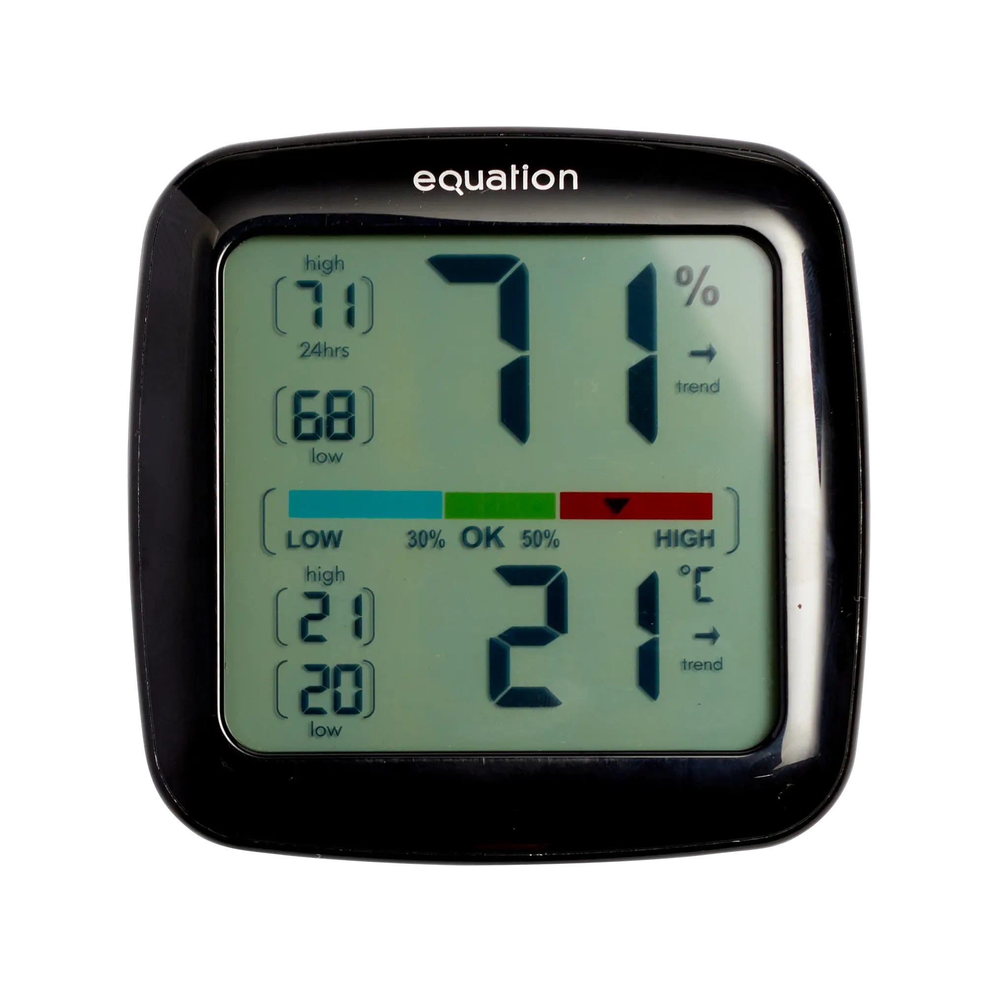Thermomètre Hygromètre Numérique,Chambre - Noir,Thermomètre Hygrometre  Intérieur et Extérieur, avec Capteur Extérieure sans Fil, Rétroéclairage  LCD