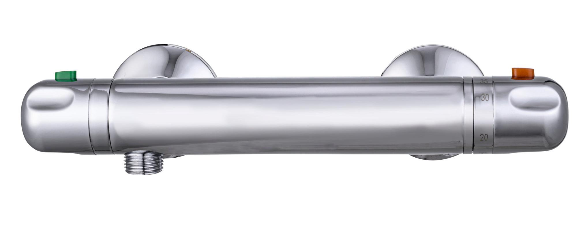 Mitigeur thermostatique douche chrome chromé, SENSEA Hilir Leroy Merlin