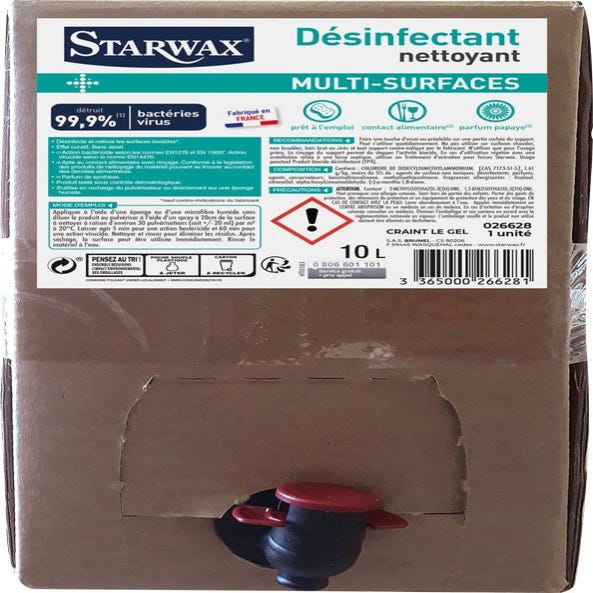 Spray désinfectant multi-surfaces Starwax 500 mL
