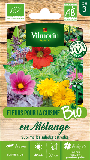 Mélange fleurs comestibles bio VILMORIN | Leroy Merlin