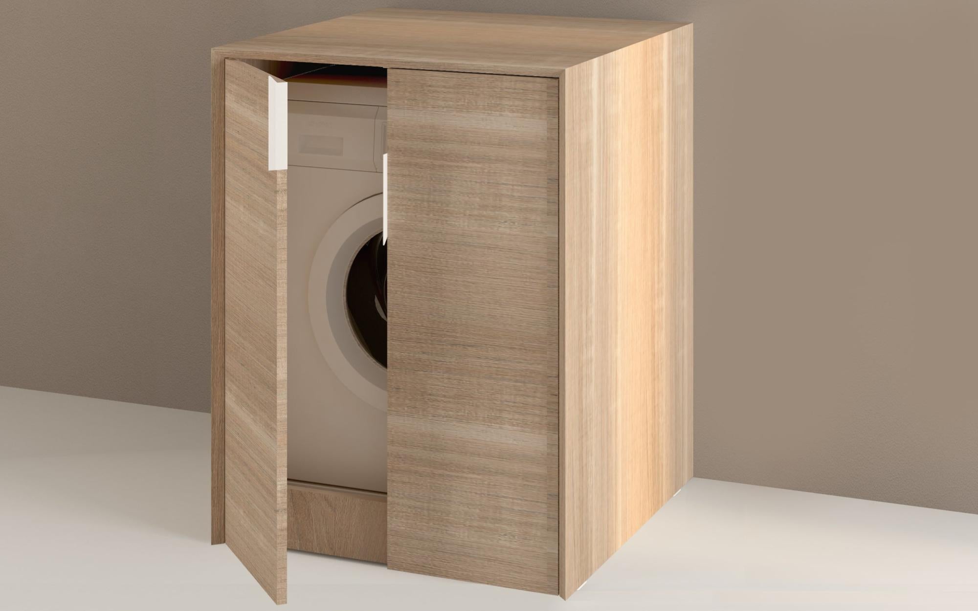 Meuble machine à laver l.70 x H.93 x P.73 cm, chene bruges, Space — free download