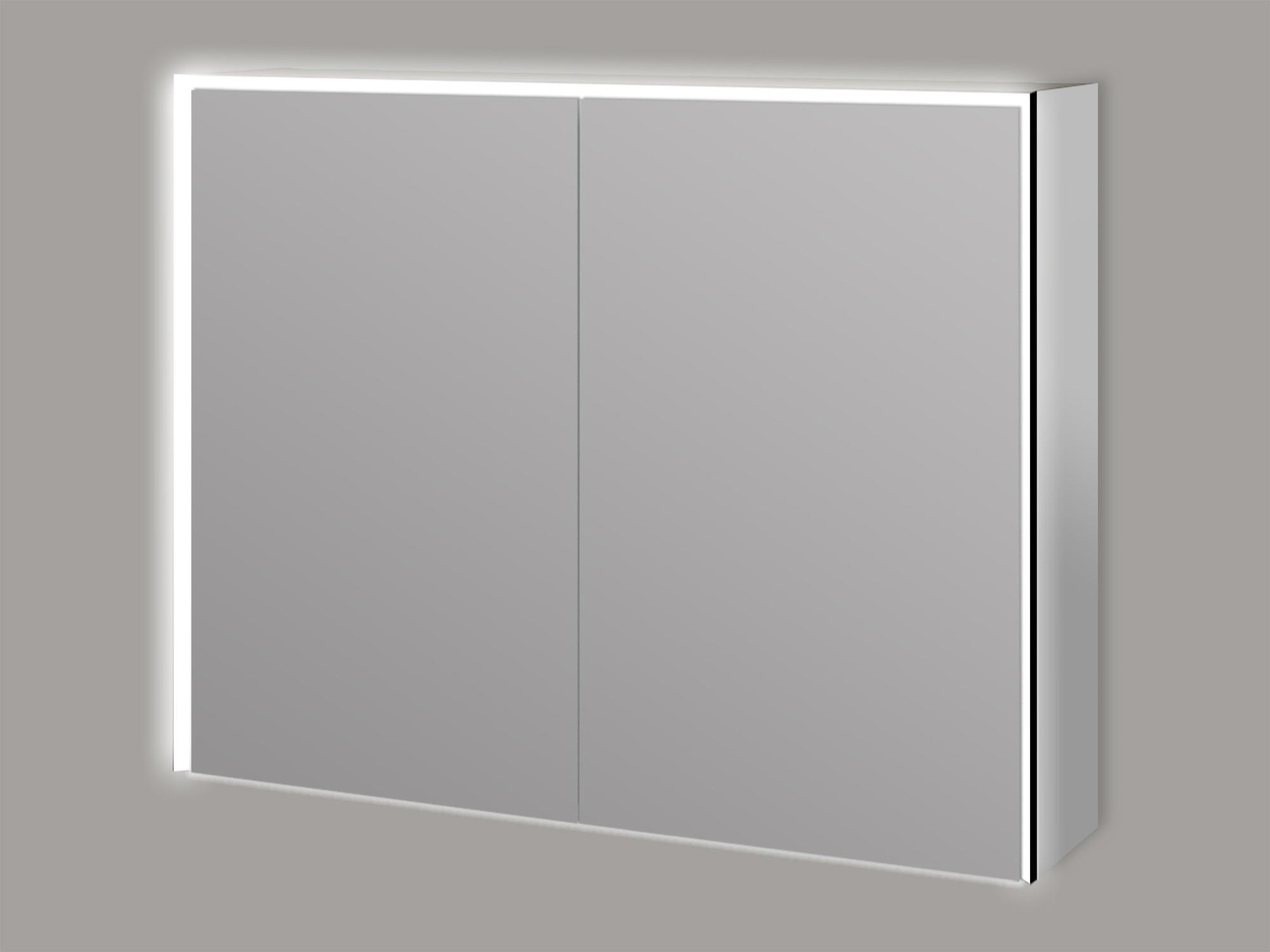 Armoire led 2p de toilette lumineuse l. 90 cm H. 70 cm, verre Space