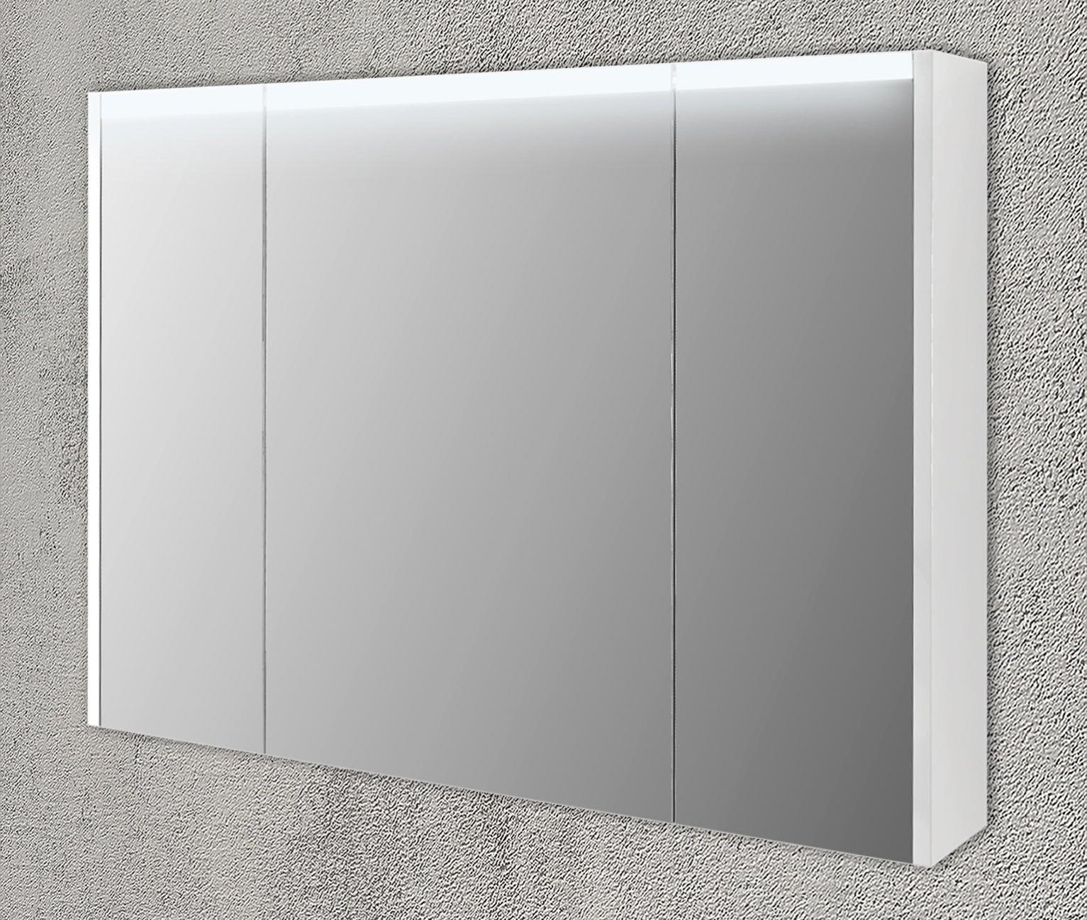 Armoire led de toilette lumineuse l. 91.7 cm H. 67 cm P. 15 cm, verre