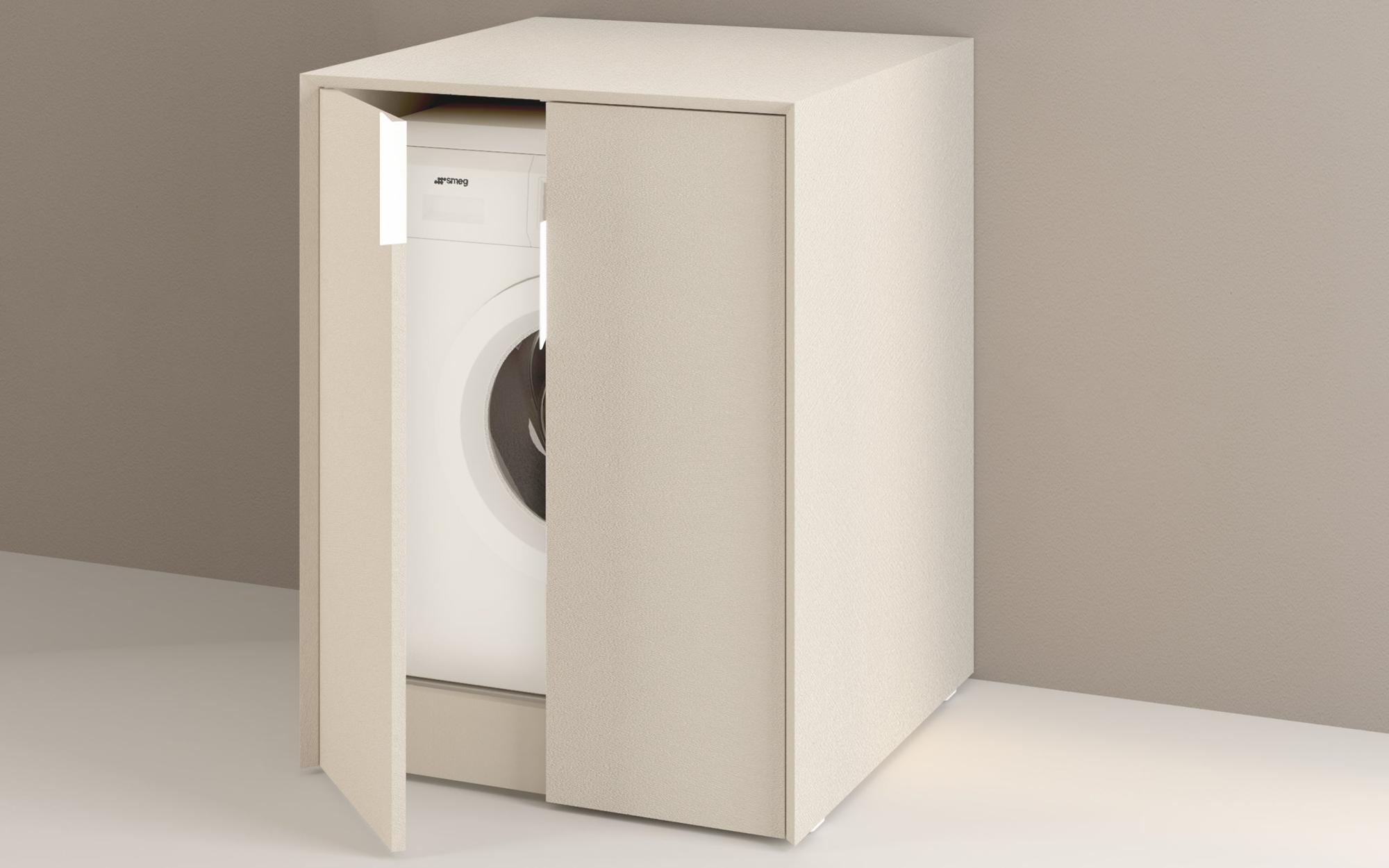 Meuble machine à laver l.70 x H.93 x P.73 cm, blanc, Space Leroy Merlin