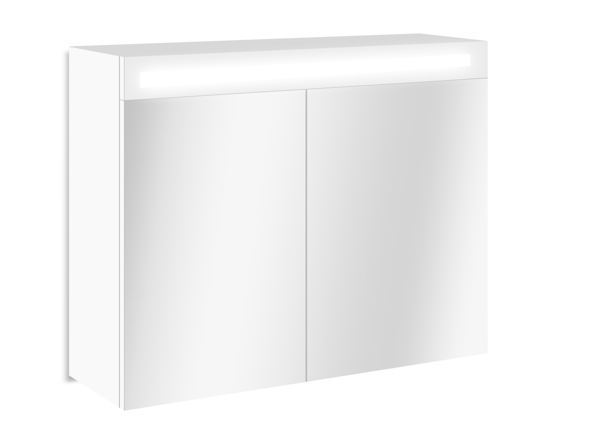 Armoire de toilette de toilette lumineuse l. 90 cm, blanc laqué Telio Leroy Merlin
