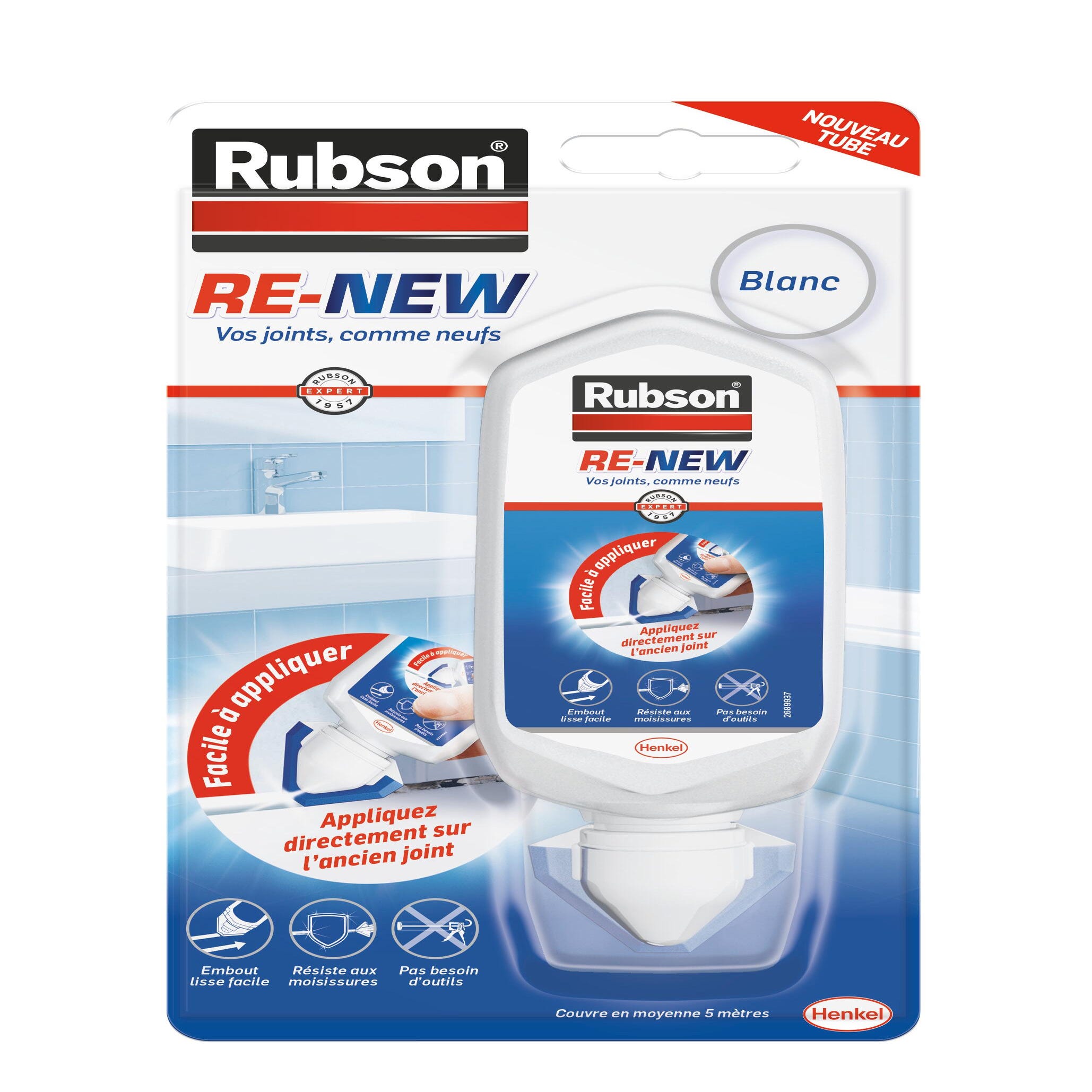 Silicone Re-new RUBSON, blanc, 80 ml
