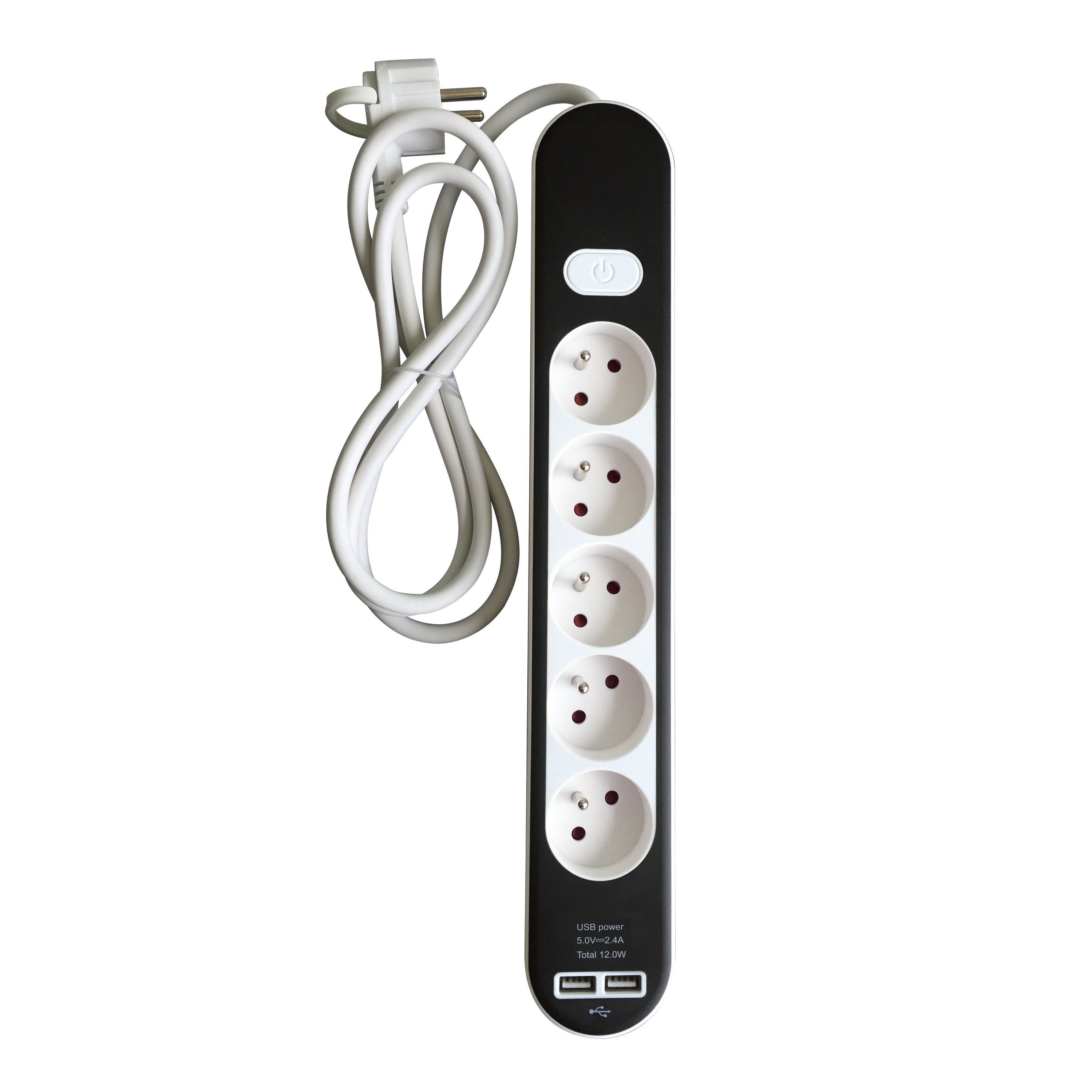 Bloc multiprise 3v emplacements essentials Smart Home USB blanc 1,5 m avec  cosse mâle plate - HORNBACH Luxembourg
