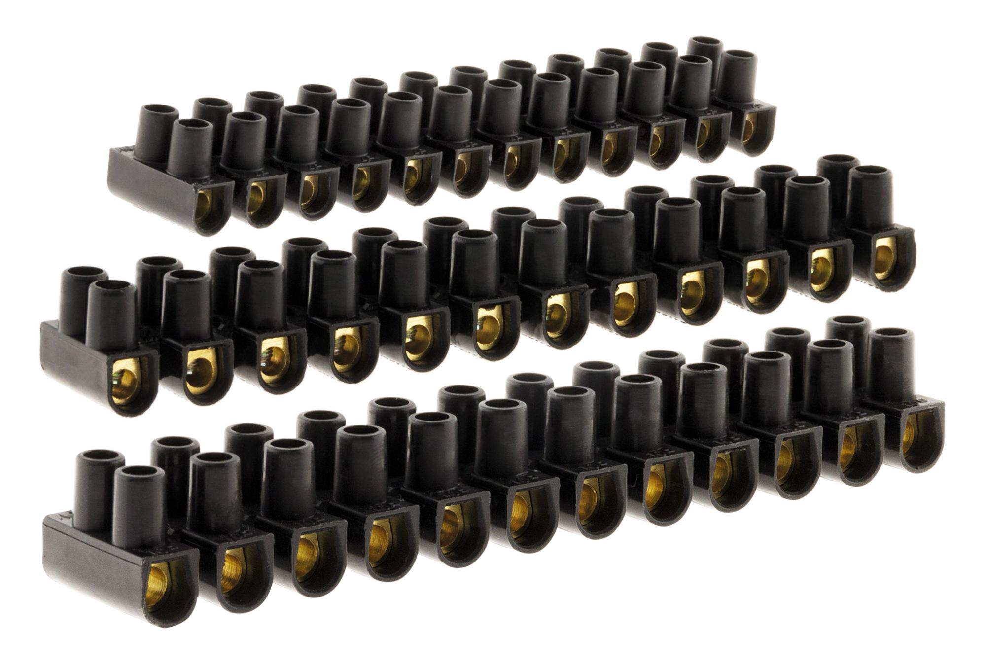 Lot 6 barrettes de dominos électriques 2 5 mm² pour rigide et souple