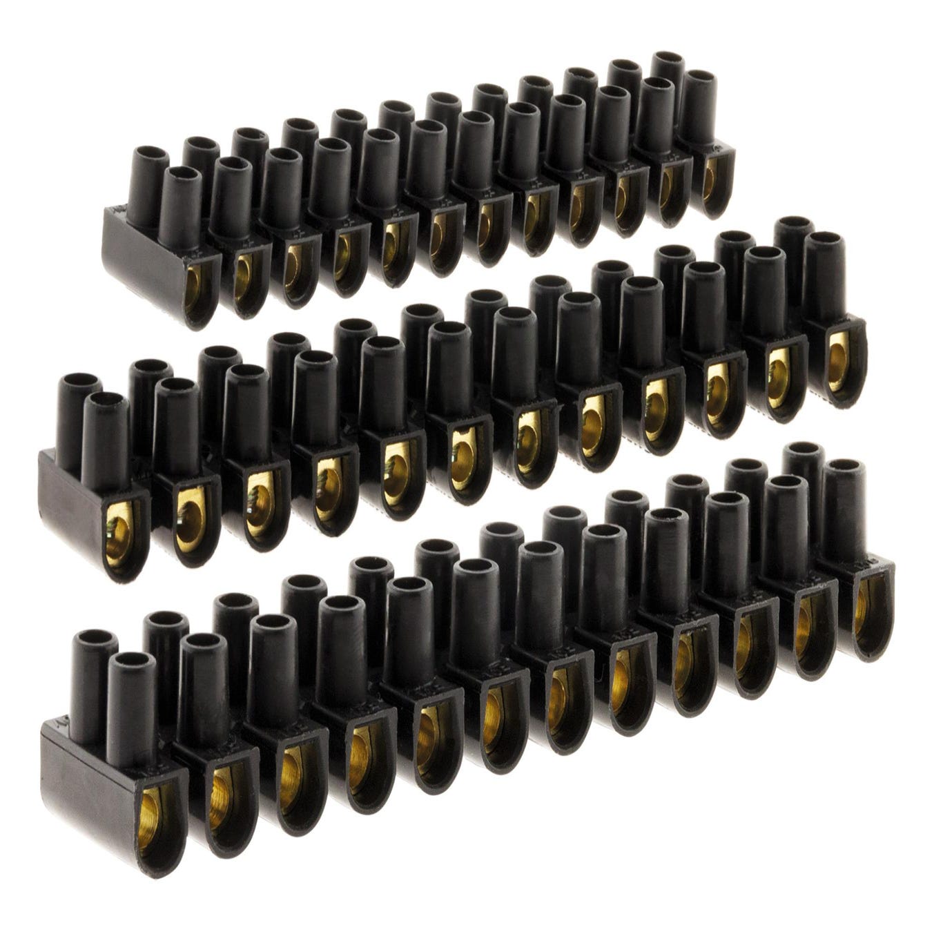 Lot de 10 dominos electrique barrette raccordement 12 plots 10a 15a 2,5 à 4  mm²