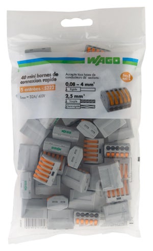 WAGO - Boîte de 50 Bornes auto fils souple et rigide 0,2 à 4mm2