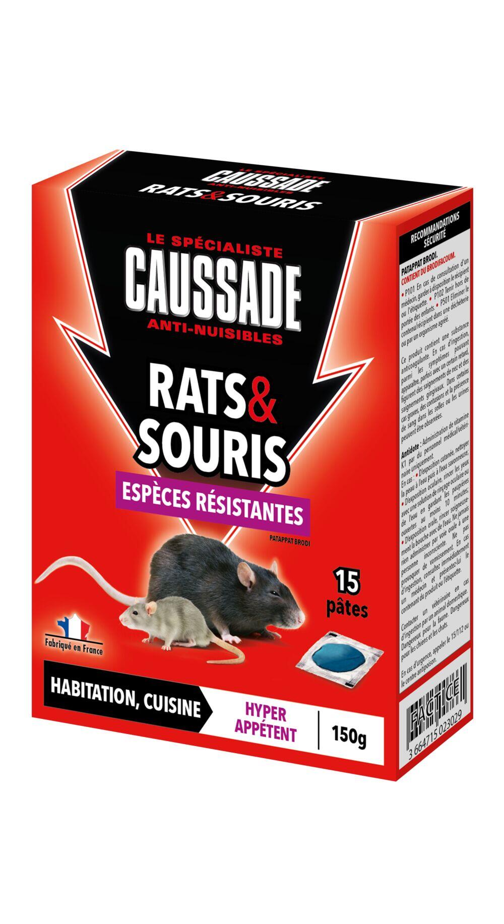 Pâtes des rongeurs anti-souris et anti-rats Brodifacoum professionnel