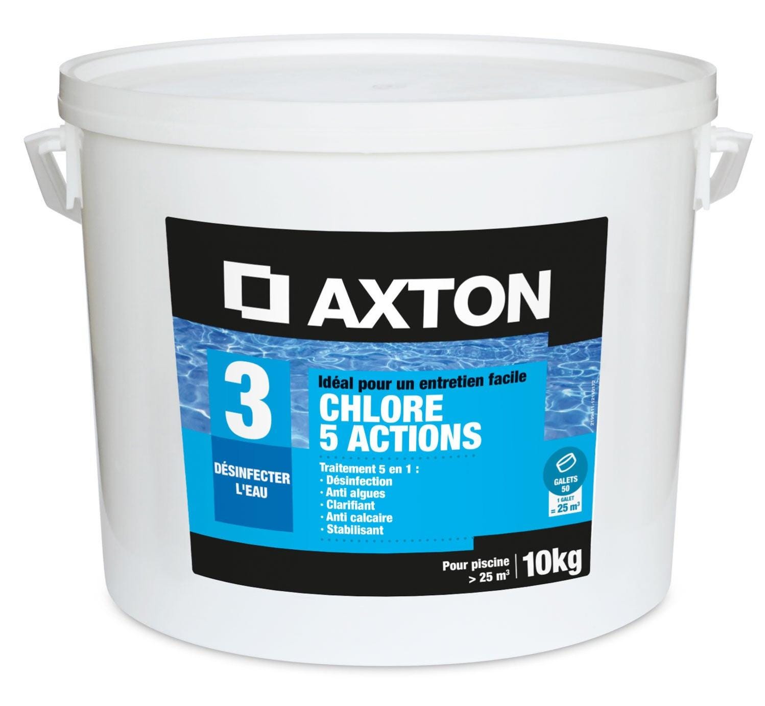 Chlore 5 actions galets 200 g AXTON, 10 kg