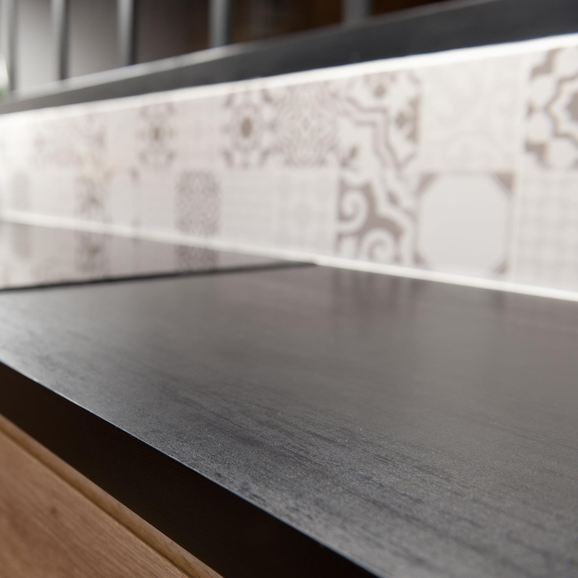 Plan de travail stratifié Noir effet métal L.315 x P.65 cm, Ep.16 mm Leroy Merlin