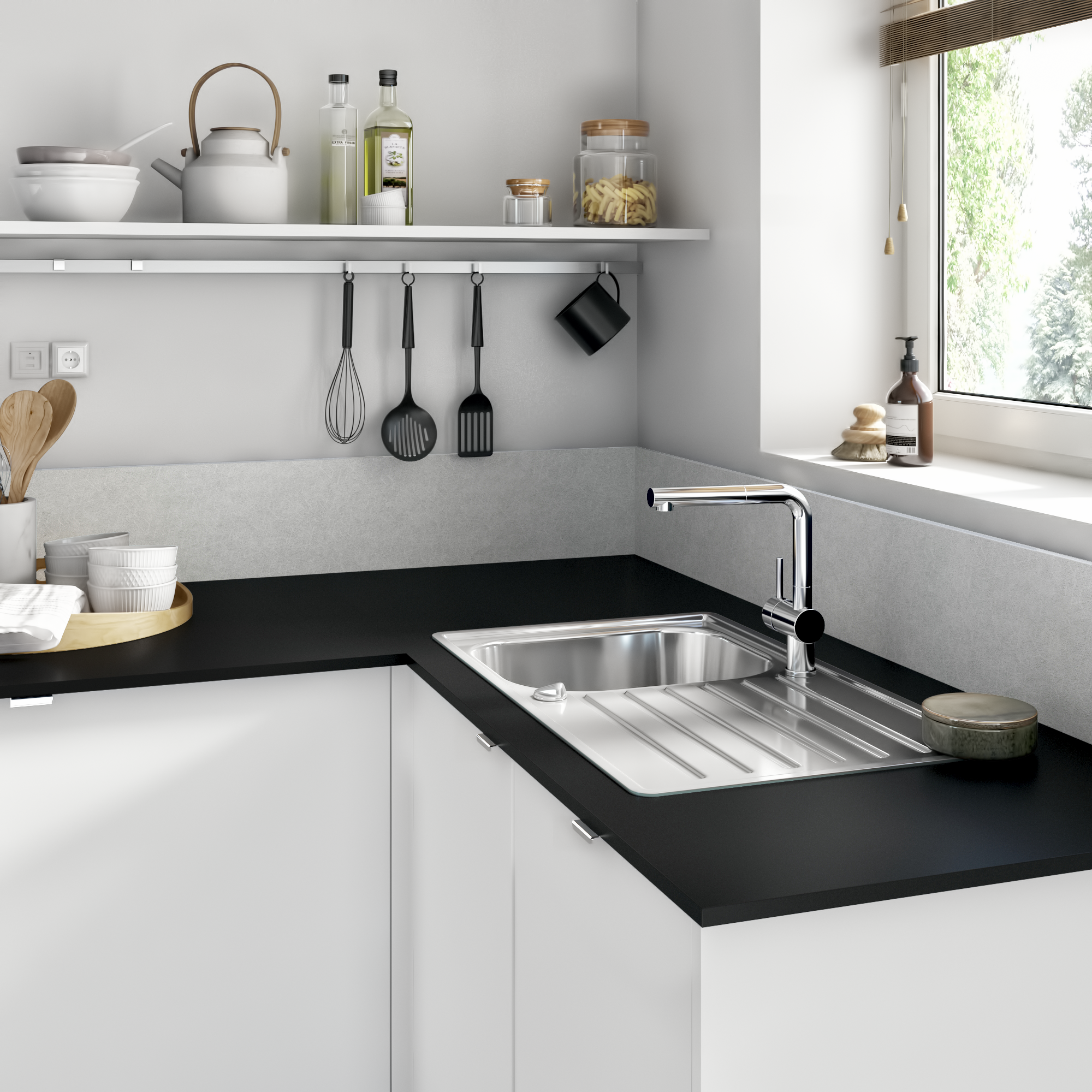 KNOXHULT cocina, blanco, 220x61x220 cm - IKEA
