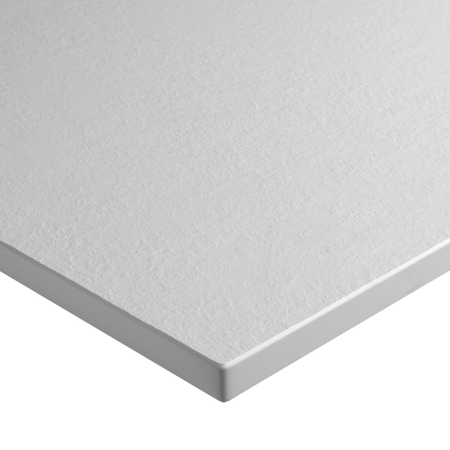 Plan de travail compact Gesso blanc L.300 x P.63 cm, Ep.12 mm